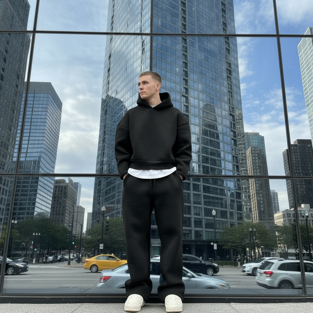 Urban Core Midnight Black Hoodie